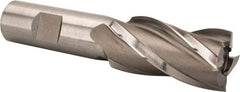 Hertel - 15/16", 1-7/8" LOC, 3/4" Shank Diam, 4-1/8" OAL, 4 Flute, High Speed Steel Square End Mill - Single End, Uncoated, Spiral Flute, 30° Helix, Right Hand Cut, Right Hand Flute - USA Tool & Supply