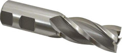Hertel - 31/32", 2" LOC, 1" Shank Diam, 4-1/2" OAL, 4 Flute, High Speed Steel Square End Mill - Single End, Uncoated, Spiral Flute, 30° Helix, Right Hand Cut, Right Hand Flute - USA Tool & Supply
