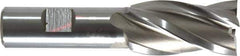 Hertel - 1", 1-7/8" LOC, 3/4" Shank Diam, 4-1/8" OAL, 4 Flute, High Speed Steel Square End Mill - Single End, Uncoated, Spiral Flute, 30° Helix, Right Hand Cut, Right Hand Flute - USA Tool & Supply