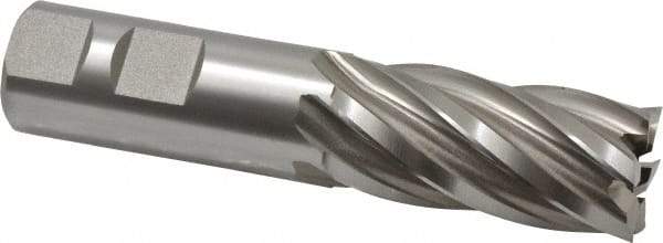 Hertel - 29/32", 1-7/8" LOC, 7/8" Shank Diam, 4-1/8" OAL, 6 Flute, High Speed Steel Square End Mill - Single End, Uncoated - USA Tool & Supply