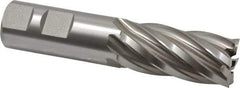 Hertel - 29/32", 1-7/8" LOC, 7/8" Shank Diam, 4-1/8" OAL, 6 Flute, High Speed Steel Square End Mill - Single End, Uncoated - USA Tool & Supply