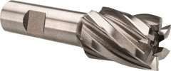 Hertel - 1-1/8", 1-1/2" LOC, 3/4" Shank Diam, 3-7/8" OAL, 6 Flute, High Speed Steel Square End Mill - Single End, Uncoated, Spiral Flute, 30° Helix, Right Hand Cut, Right Hand Flute - USA Tool & Supply