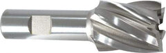Hertel - 1-1/4", 1-1/2" LOC, 3/4" Shank Diam, 3-7/8" OAL, 6 Flute, High Speed Steel Square End Mill - Single End, Uncoated, Spiral Flute, 30° Helix, Right Hand Cut, Right Hand Flute - USA Tool & Supply