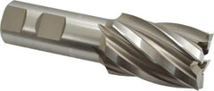 Hertel - 1-3/8", 2" LOC, 1" Shank Diam, 4-1/2" OAL, 6 Flute, High Speed Steel Square End Mill - Single End, Uncoated, Spiral Flute, 30° Helix, Right Hand Cut, Right Hand Flute - USA Tool & Supply