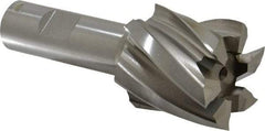 Hertel - 1-1/2", 1-1/2" LOC, 3/4" Shank Diam, 3-7/8" OAL, 6 Flute, High Speed Steel Square End Mill - Single End, Uncoated, Spiral Flute, 30° Helix, Right Hand Cut, Right Hand Flute - USA Tool & Supply