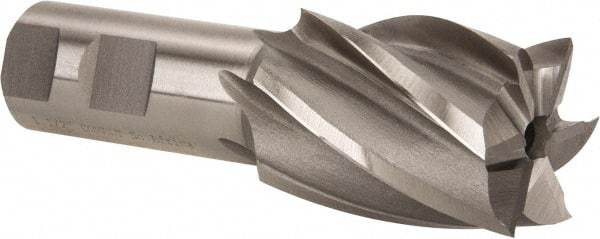 Hertel - 1-1/2", 2" LOC, 1" Shank Diam, 4-1/2" OAL, 6 Flute, High Speed Steel Square End Mill - Single End, Uncoated, Spiral Flute, 30° Helix, Right Hand Cut, Right Hand Flute - USA Tool & Supply