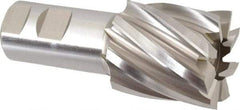 Hertel - 1-7/8", 2" LOC, 1-1/4" Shank Diam, 4-1/2" OAL, 8 Flute, High Speed Steel Square End Mill - Single End, Uncoated, Spiral Flute, 30° Helix, Right Hand Cut, Right Hand Flute - USA Tool & Supply