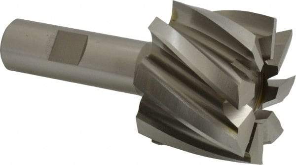 Hertel - 2", 1-1/2" LOC, 3/4" Shank Diam, 3-7/8" OAL, 8 Flute, High Speed Steel Square End Mill - Single End, Uncoated - USA Tool & Supply