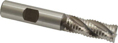 Hertel - 1/2" Diam, Coarse Pitch, 1-1/4" LOC, 4 Flute Cobalt Roughing Square End Mill - Uncoated, 3-1/4" OAL, 1/2" Shank Diam, Single End, Centercutting, 30° Helix - USA Tool & Supply