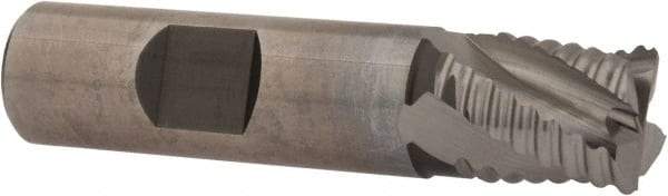 Hertel - 5/8" Diam, Coarse Pitch, 5/8" LOC, 4 Flute Cobalt Roughing Square End Mill - Uncoated, 2-3/4" OAL, 5/8" Shank Diam, Single End, Centercutting, 30° Helix - USA Tool & Supply
