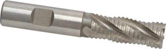 Hertel - 5/8" Diam, Coarse Pitch, 1-5/8" LOC, 4 Flute Cobalt Roughing Square End Mill - Uncoated, 3-3/4" OAL, 5/8" Shank Diam, Single End, Centercutting, 30° Helix - USA Tool & Supply