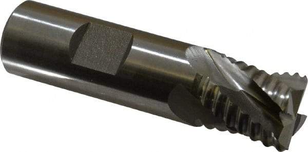 Hertel - 3/4" Diam, Coarse Pitch, 3/4" LOC, 4 Flute Cobalt Roughing Square End Mill - Uncoated, 2-7/8" OAL, 3/4" Shank Diam, Single End, Centercutting, 30° Helix - USA Tool & Supply