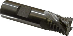 Hertel - 3/4" Diam, Coarse Pitch, 3/4" LOC, 4 Flute Cobalt Roughing Square End Mill - Uncoated, 2-7/8" OAL, 3/4" Shank Diam, Single End, Centercutting, 30° Helix - USA Tool & Supply