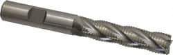 Hertel - 1/2" Diam, Fine Pitch, 2" LOC, 4 Flute Cobalt Roughing Square End Mill - Uncoated, 4" OAL, 1/2" Shank Diam, Single End, Centercutting, 30° Helix - USA Tool & Supply