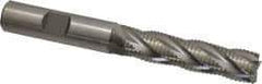 Hertel - 1/2" Diam, Fine Pitch, 2" LOC, 4 Flute Cobalt Roughing Square End Mill - Uncoated, 4" OAL, 1/2" Shank Diam, Single End, Centercutting, 30° Helix - USA Tool & Supply