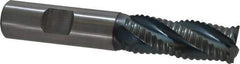 Hertel - 5/8" Diam, Coarse Pitch, 1-5/8" LOC, 4 Flute Cobalt Roughing Square End Mill - TiCN Finish, 3-3/4" OAL, 5/8" Shank Diam, Single End, Centercutting, 30° Helix - USA Tool & Supply