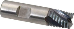 Hertel - 3/4" Diam, Coarse Pitch, 3/4" LOC, 4 Flute Cobalt Roughing Square End Mill - TiCN Finish, 2-7/8" OAL, 3/4" Shank Diam, Single End, Centercutting, 30° Helix - USA Tool & Supply
