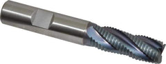Hertel - 1/2" Diam, Fine Pitch, 1-1/4" LOC, 4 Flute Cobalt Roughing Square End Mill - TiCN Finish, 3-1/4" OAL, 1/2" Shank Diam, Single End, Centercutting, 30° Helix - USA Tool & Supply