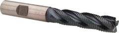 Hertel - 1/2" Diam, Fine Pitch, 2" LOC, 4 Flute Cobalt Roughing Square End Mill - TiCN Finish, 4" OAL, 1/2" Shank Diam, Single End, Centercutting, 30° Helix - USA Tool & Supply