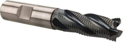 Hertel - 5/8" Diam, Fine Pitch, 1-5/8" LOC, 4 Flute Cobalt Roughing Square End Mill - TiCN Finish, 3-3/4" OAL, 5/8" Shank Diam, Single End, Centercutting, 30° Helix - USA Tool & Supply