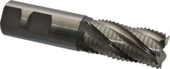 Hertel - 1" Diam, Coarse Pitch, 2" LOC, 5 Flute Cobalt Roughing Square End Mill - Uncoated, 4-1/2" OAL, 1" Shank Diam, Single End, Centercutting, 30° Helix - USA Tool & Supply