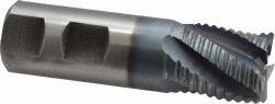 Hertel - 1" Diam, Coarse Pitch, 1" LOC, 5 Flute Cobalt Roughing Square End Mill - TiCN Finish, 3-1/2" OAL, 1" Shank Diam, Single End, Centercutting, 30° Helix - USA Tool & Supply