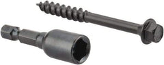 Value Collection - 1/4", 2-1/2" OAL, Hex Head Wood Screw - Steel - USA Tool & Supply