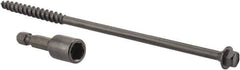 Value Collection - 1/4", 6" OAL, Hex Head Wood Screw - Steel - USA Tool & Supply