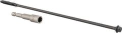 Value Collection - 1/4", 10" OAL, Hex Head Wood Screw - Steel - USA Tool & Supply