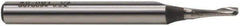 Onsrud - 1/8" Cutting Diam x 3/8" Length of Cut, 1 Flute, Upcut Spiral Router Bit - Uncoated, Right Hand Cut, High Speed Steel, 2-5/8" OAL x 1/4" Shank Diam, Single Edge, 19 to 32° Helix Angle - USA Tool & Supply