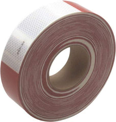 3M - DOT Conspicuity Tape Color: Red and White Tape Material: Pressure Sensitive Adhesive - USA Tool & Supply