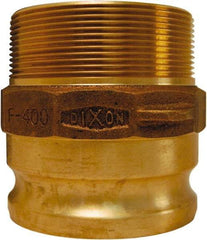 Dixon Valve & Coupling - 3" Brass Cam & Groove Suction & Discharge Hose Male Adapter Male NPT Thread - Part F, 3" Thread, 125 Max psi - USA Tool & Supply