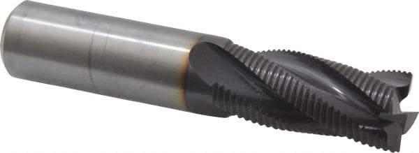 Guhring - 3/4" Diam, Fine Pitch, 1-5/8" LOC, 4 Flute Solid Carbide Roughing Square End Mill - FIREX Finish, 4" OAL, 3/4" Shank Diam, Single End, Centercutting - USA Tool & Supply