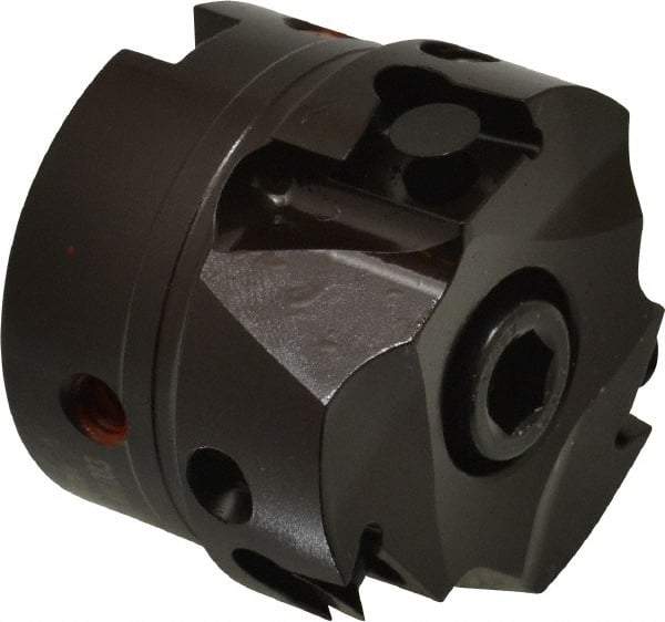 Kennametal - 3 Inserts, 2" Cut Diam, 3/4" Arbor Diam, 0.394" Max Depth of Cut, Indexable Square-Shoulder Face Mill - 0/90° Lead Angle, 1.57" High, BGHX 15L5... Insert Compatibility, Through Coolant, Series Fix-Perfect - USA Tool & Supply