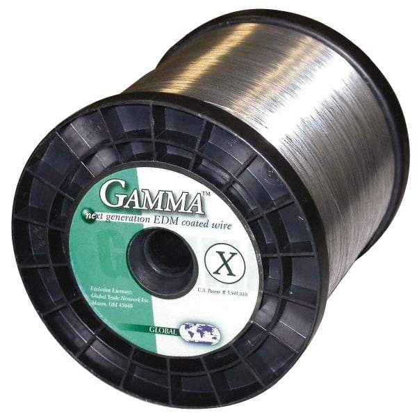 Global EDM - Copper Gamma Coated, Half Hard Grade Electrical Discharge Machining (EDM) Wire - 475 N per sq. mm Tensile Strength, Gamma-X Series - USA Tool & Supply