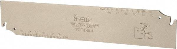 Iscar - 1.7717" Blade Height, 0.134" Blade Width, 8.858" OAL, Neutral Cut, Single End Indexable Cut-Off Blade - TGFH Blade, Tang-Grip Series - USA Tool & Supply