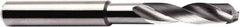 Seco - 6.9mm 140° Spiral Flute Solid Carbide Screw Machine Drill Bit - Multilayer TiAlN Finish, Right Hand Cut, 1.338" Flute Length, 3.11" OAL, Through Coolant - USA Tool & Supply