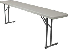 NPS - 96" Long x 18" Wide x 29-1/2" High, Lightweight Folding Table - Speckled Gray - USA Tool & Supply