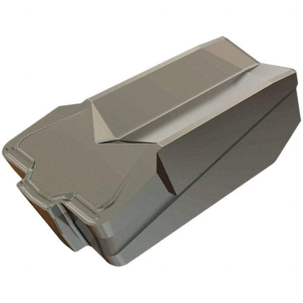 Iscar - 8GIMM Grade IC908, 8mm Cutting Width Carbide Grooving Insert - Neutral, 0.8mm Corner Radius, TiAlN Finish - USA Tool & Supply