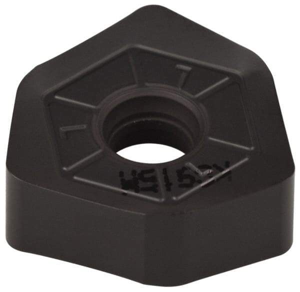 Kennametal - XNGJ535 GD Grade KCK15 Carbide Milling Insert - TiN/TiCN/Al2O3 Finish, 0.217" Thick, 5/8" Inscribed Circle, 1.6mm Corner Radius - USA Tool & Supply