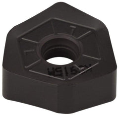 Kennametal - XNGJ535 GD Grade KCK15 Carbide Milling Insert - TiN/TiCN/Al2O3 Finish, 0.217" Thick, 5/8" Inscribed Circle, 1.6mm Corner Radius - USA Tool & Supply
