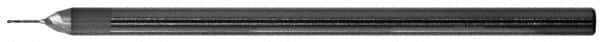 RobbJack - 1/64", 0.075" LOC, 1/8" Shank Diam, 2-1/2" OAL, 2 Flute, Solid Carbide Square End Mill - Single End, Diamond Finish, Spiral Flute, 30° Helix, Centercutting, Right Hand Cut, Series GM-202 - USA Tool & Supply