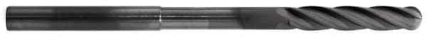 RobbJack - 1/4" Diam, 1-1/4" LOC, 4 Flute Solid Carbide Ball End Mill - Diamond Finish, Single End, 4" OAL, 1/4" Shank Diam - USA Tool & Supply