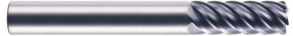 RobbJack - 1", 10 Flute, Single End, Solid Carbide, 0.06" Corner Radius End Mill - 6" OAL, 45° Helix, Right Hand Flute, 2" LOC, Right Hand Cut - USA Tool & Supply
