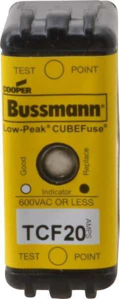 Cooper Bussmann - 300 VDC, 600 VAC, 20 Amp, Time Delay General Purpose Fuse - Plug-in Mount, 1-7/8" OAL, 100 at DC, 200 (CSA RMS), 300 (UL RMS) kA Rating - USA Tool & Supply
