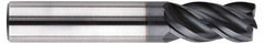 SGS - 5/8", 4 Flute, Single End, Solid Carbide, 0.04" Corner Radius End Mill - 5-1/2" OAL, Right Hand Flute, 3/4" LOC, Right Hand Cut, 3-1/4" Extended Reach - USA Tool & Supply
