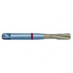 3/8-16 2B 3-Flute PM Cobalt Red Ring Semi-Bottoming 15 degree Spiral Flute Tap-TiN - USA Tool & Supply