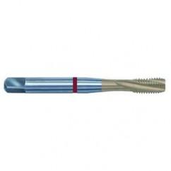 1/2-20 2B 3-Flute PM Cobalt Red Ring Semi-Bottoming 15 degree Spiral Flute Tap-TiN - USA Tool & Supply