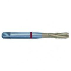 3/4-16 2B 4-Flute PM Cobalt Red Ring Semi-Bottoming 15 degree Spiral Flute Tap-TiN - USA Tool & Supply