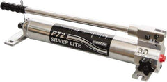 TK Simplex - 2 Stage, 3.19" Piston Diam, 3/8 NPTF, 0.91 & 0.19 Cu In Per Stroke, Manual Hydraulic Pump - 70 Cu In Reservoir, 200 psi First Stage, 10,000 psi Second Stage - USA Tool & Supply